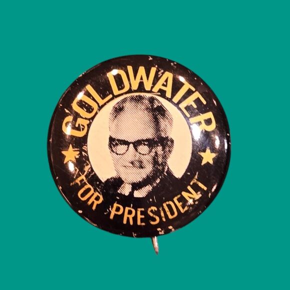 1964 Barry Goldwater & William E. Miller Presidential Campaign Pinback Buttons - Picture 3 of 7